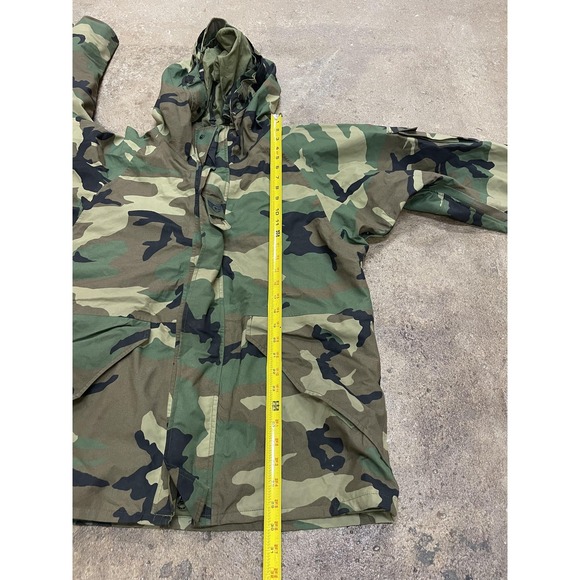 Tennier ECWCS Parka Jacket Mens Medium Woodland Camo Hooded Nylon Cold Weather - Picture 11 of 16